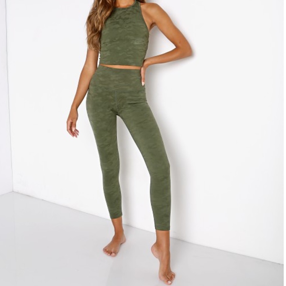 Beyond Yoga Camo Jacquard High Waisted Leggings Eden Green XL